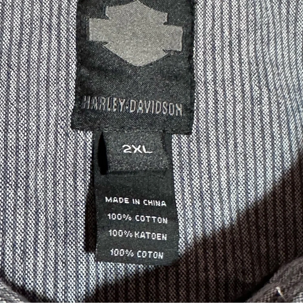 Harley-Davidson Black Label Pinstripe Mechanic Style Shirt- 2XL - Picture 5 of 8